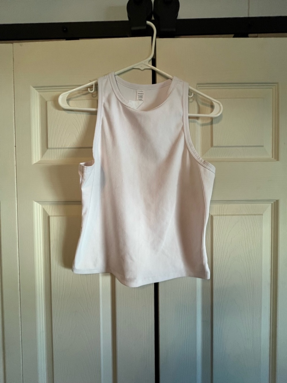 Jockey White Ribbed Tank Top